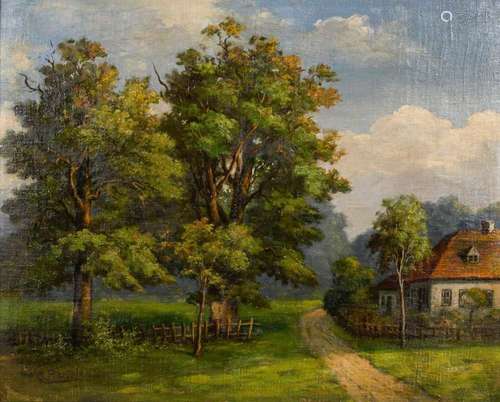 BARTELS, OTTO (1874 - 1958). HAUS AM WEG.