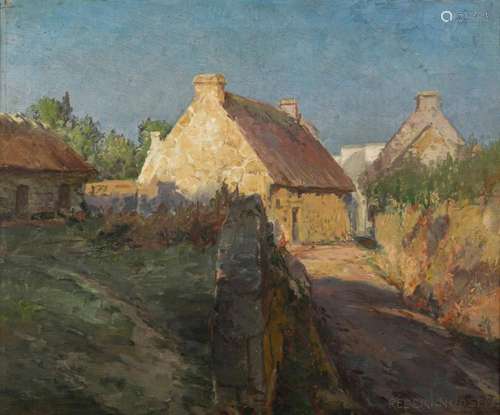 KNUDSEN, PEDER (1868 - 1944). DÄNISCHES DORF.