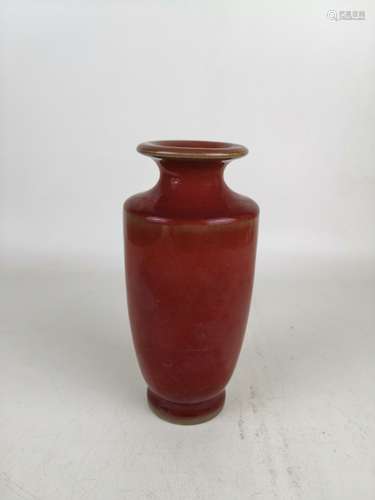 Chinese Red Glazed Porcelain Vase