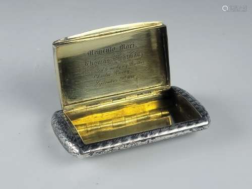 19C Russian Silver Niello Box 1841