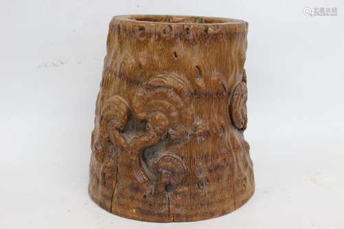 Chinese Bamboo Carved Brushpot