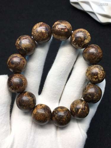 Chinese Chengxiang Wood Beads Bracelet