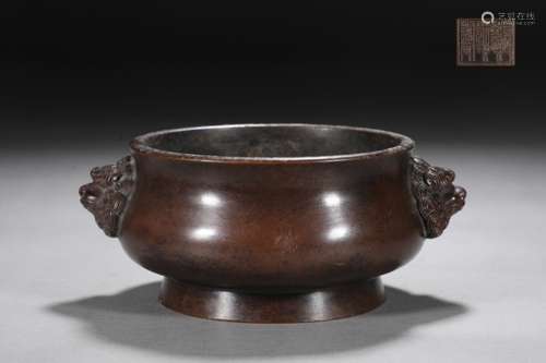 Chinese Bronze Censer,Mark