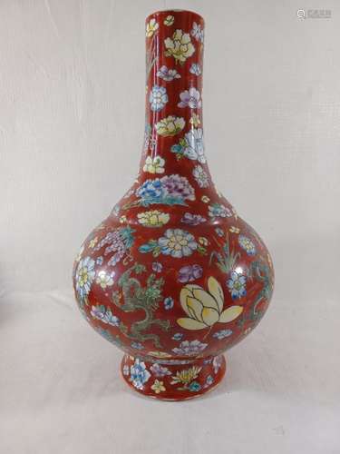 Chinese Famille Rose Porcelain Vase