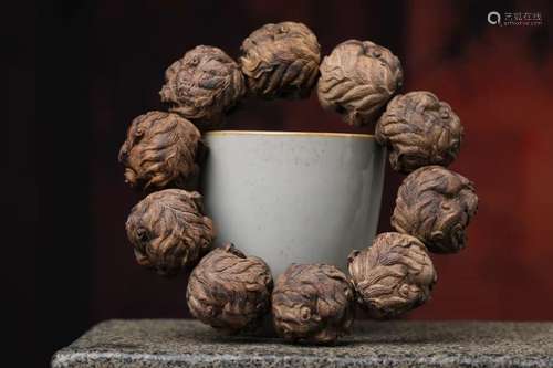 Chinese Chengxiang Wood Beads Bracelet