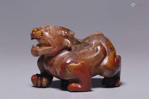 Chinese Agate Carved Beast