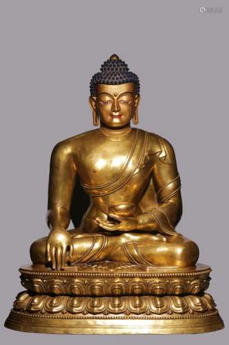 Chinese Gilt Bronze Buddha