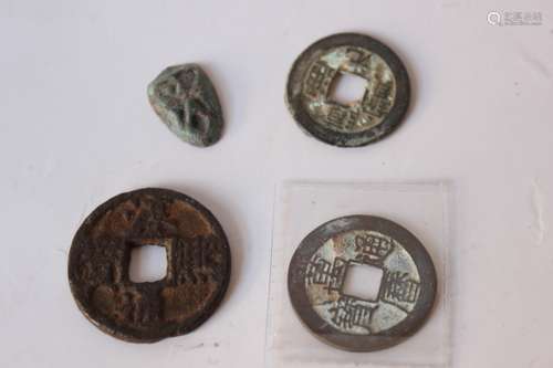 4 Chinese Coins