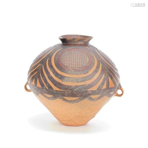A NEOLITHIC OVOID POTTERY JAR Majiayao Culture, 3rd millenni...