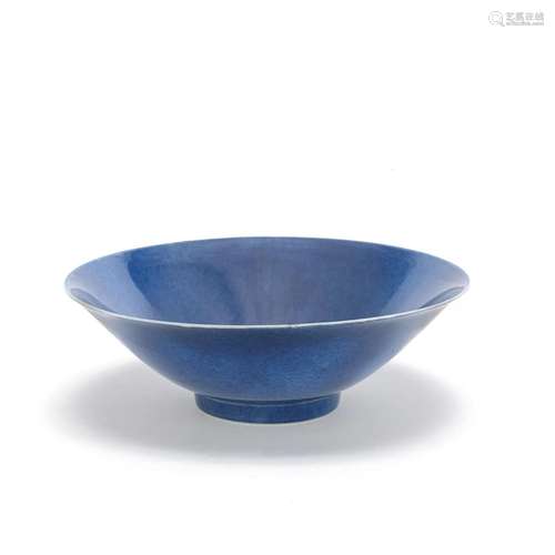 A POWDER BLUE-GLAZED BOWL Kangxi