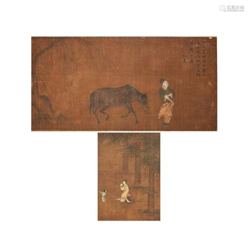 ANONYMOUS, YUAN-STYLE BUT LATER 'Lady and boy in a garde...