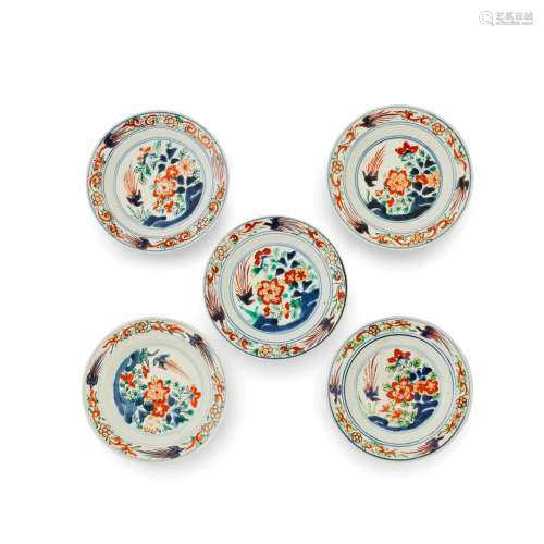 A GROUP OF FIVE ARITA SAUCER DISHES 18th century (5)