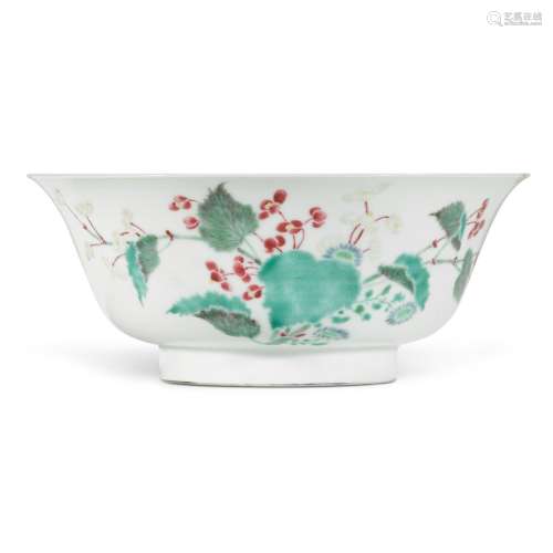 A famille-rose 'floral' bowl, Mark and period of Yon...