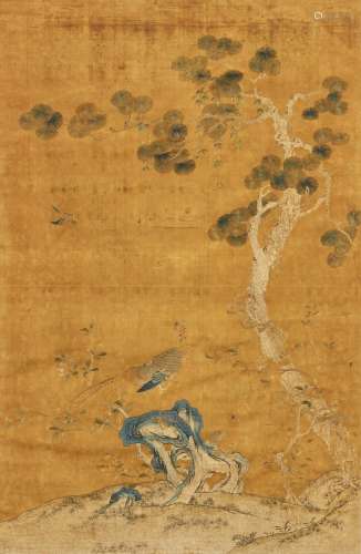 An embroidered silk panel, Qing Dynasty, Qianlong Period |  ...