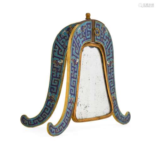 A cloisonné enamel mirror stand, Qing dynasty, 18th century ...