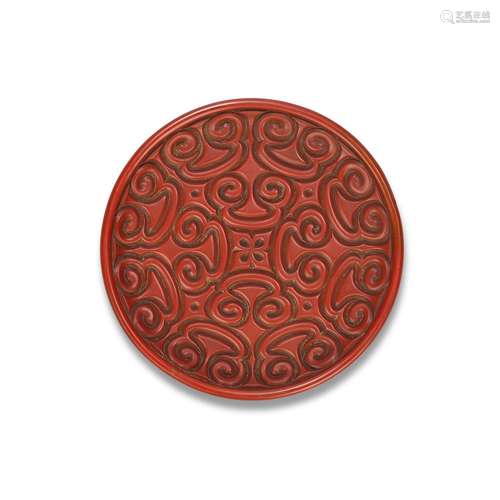 A cinnabar lacquer guri dish, Ming dynasty, 16th century | 明...