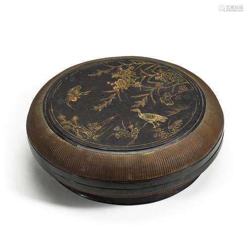 A gilt-lacquer basketry box and cover, Qing dynasty, Kangxi ...