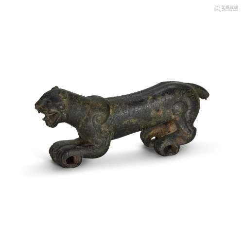 A bronze 'tiger' finial, Warring States period |  戰...