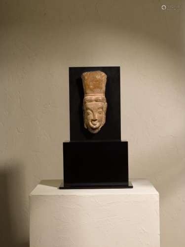 A limestone head of a Bodhisattva, Northern Wei dynasty |  北...