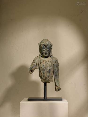 A bronze torso of a Bodhisattva, Late Yuan/early Ming dynast...