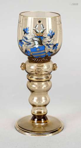 Wine goblet, c. 1900, round domed st