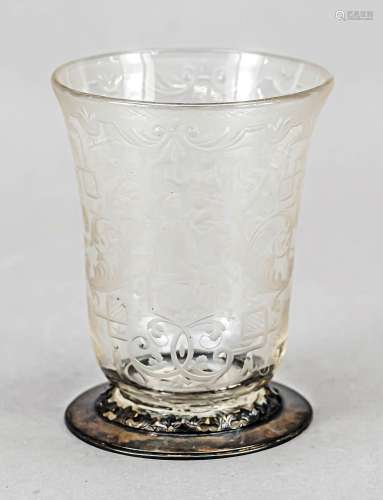 Beaker with silver stand mounting, 1