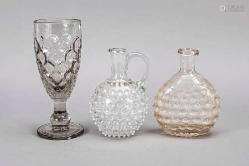 Group of three pieces, 19th century,