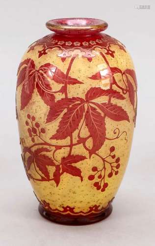 Vase, 20th century, round stand, ova