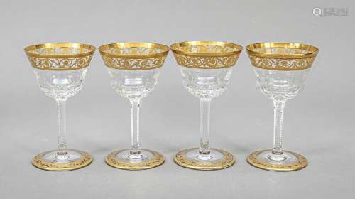 Four liqueur glasses, France, 2nd ha