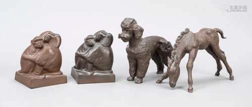 Four animal figures, Meissen, 20th c