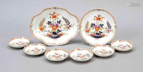 Eight small bowls, Meissen, 1950-70s