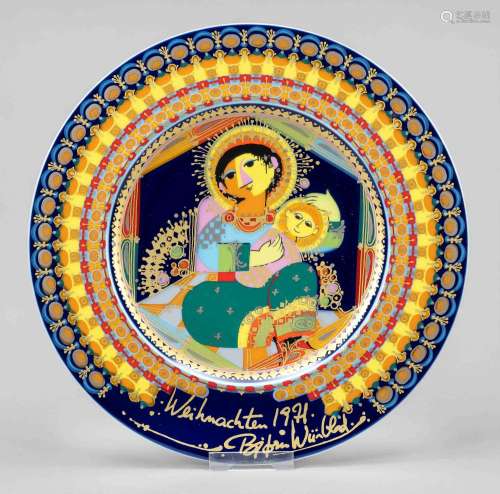 Christmas plate, ''Mary with Child''