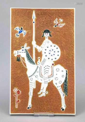 Relief plate: Don Quixote, Meissen,