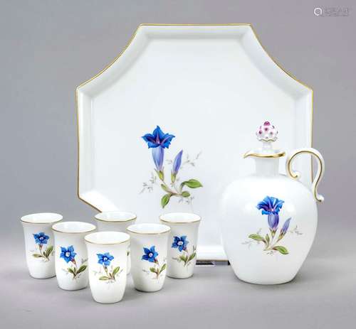 Schnapps set, 8 pieces, Meissen, 195