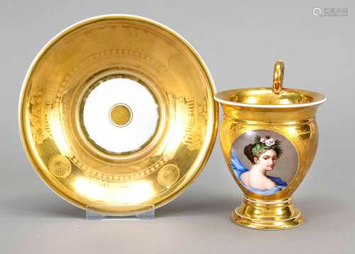 Portrait cup, German, 19th century,