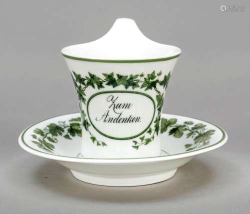 A commemorative cup and saucer, KPM