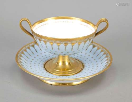 Small soup bowl on saucer, Sevres, F