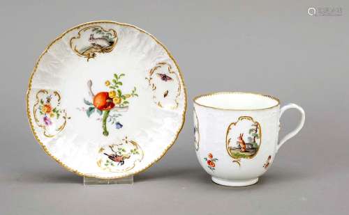 Coffee cup and saucer, Meissen, mark