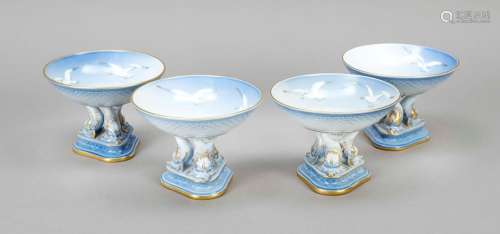 Four round ice bowls, Bing & Gröndah