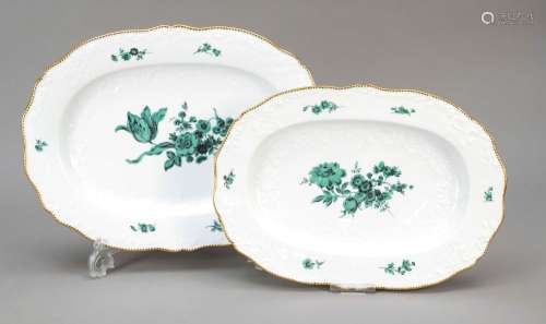 Two oval plates, Meissen, 20th centu