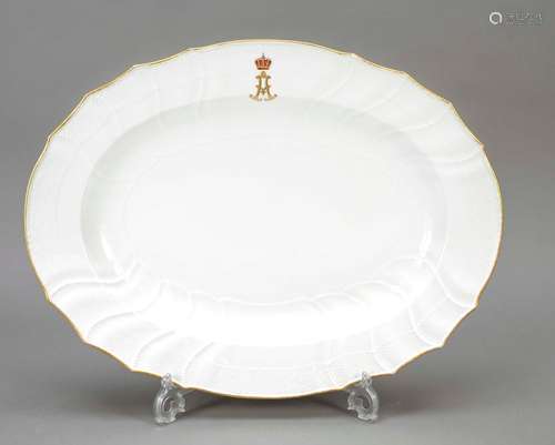 Large oval platter, KPM Berlin, 1906