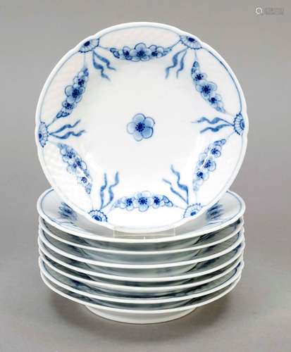 Eight bread plates, Bing & Gröndahl,