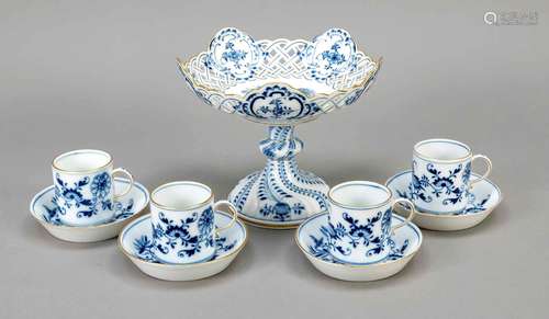 Group of nine pieces, Meissen, knob