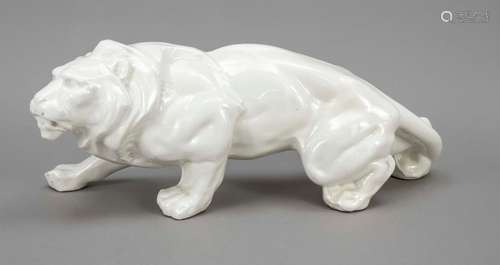 Walking lion, 20th century, ceramic,