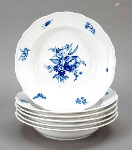 Six deep plates, Meissen, Pfeiffer p