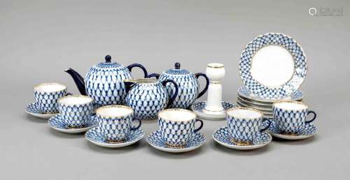Tea service for 6 persons, 22 pieces