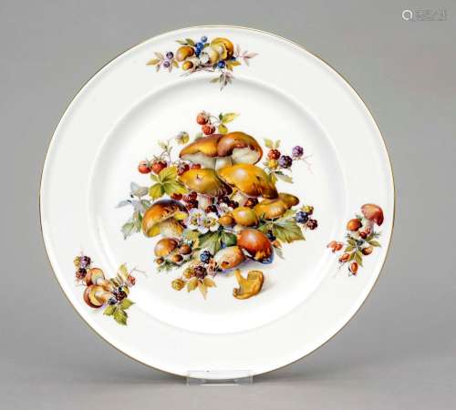 Large ornamental plate, Meissen, aft