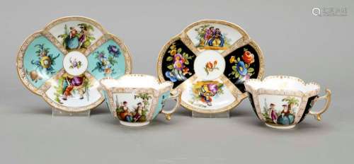 Pair of cups with saucers, Helena Wo