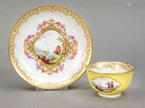 Cup and saucer, Meissen, after 1970,