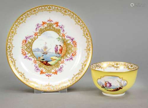 Cup and saucer, Meissen, after 1970,